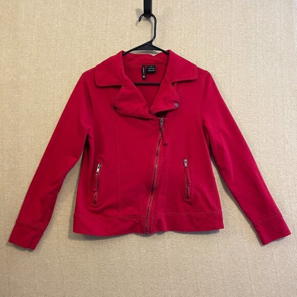 New Directions Jacket Women's Medium Red Pockets - Picture 1 of 11